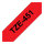 Brother TZe-451 Schriftband, 24mm x 8m , schwarz auf rot, selbstklebend