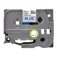 Schriftband TZe-551 (lam.) Schwarz auf Blau 24mm x 8m