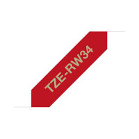 Brother TZe-RW34 P-touch textiles Schriftband gold auf...