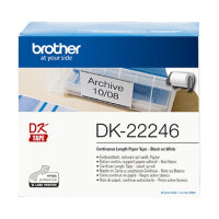 Brother DK22246 Endlosetiketten (Papier) – schwarz auf weiß, 103mm x 30,48 m