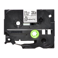 Schriftbandkassette Brother 24mm weiß/schwarz TZe-SE5