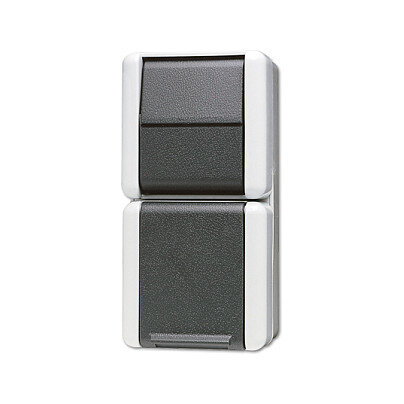Jung 876 W AP/WD-Steckdose mit Wechselschalter