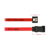 DeLock SATA 6 Gb/s Kabel 10 cm rot FLEXI
