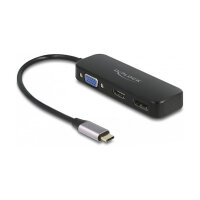 Adapter USB-C -> DP HDMI VGA DeLOCK Black