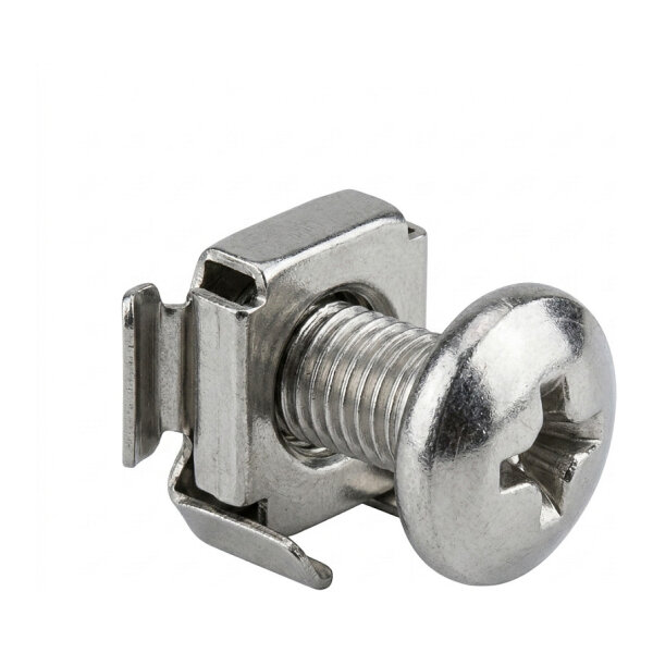 ALLNET BefestigungssetKäfigmuttern100-Pack M6 mit Metall-Rosette