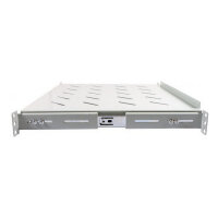 ALLNET Fachboden ausziehbar für 800mm Schrank tiefe Lichtgrau t550-650mm