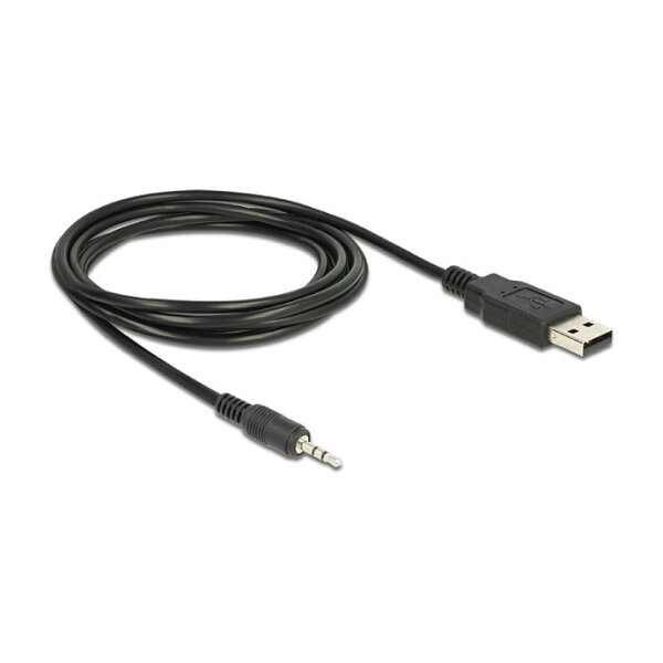 DeLock Konverter USB 2.0 Stecker > TTL 2,5 mm 3 Pin Klinkenstecker 1,8 m (5 V)
