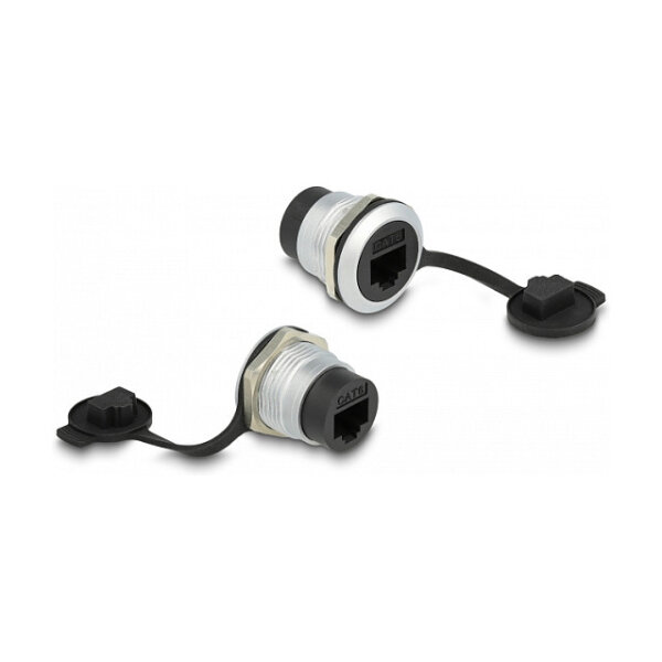 DeLock RJ45 Cat.6 Einbaubuchse mit Staubschutzkappe