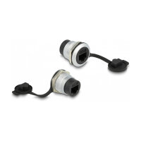 DeLock RJ45 Cat.6 Einbaubuchse mit Staubschutzkappe