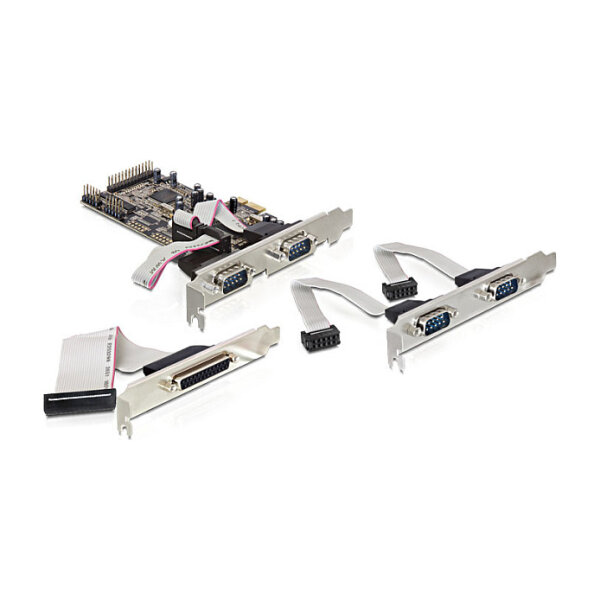 seriell PCIe 4x+1x parallel DeLock