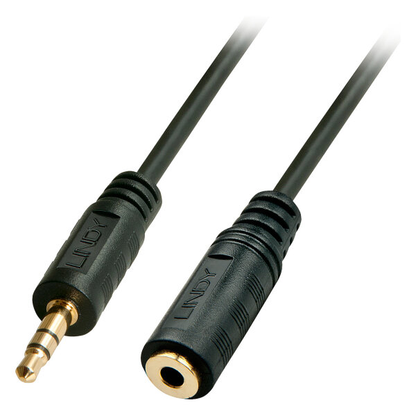 LINDY Audiokabel 3.5mm/2m 3.5mm-Klinke m/f vergoldet