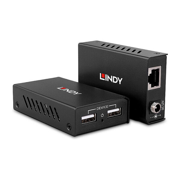 LINDY 100m 2 Port USB 2.0 Cat.6 Extender