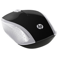 HP Maus 200 Kabellos USB-A 3-Tasten Silber/Schwarz