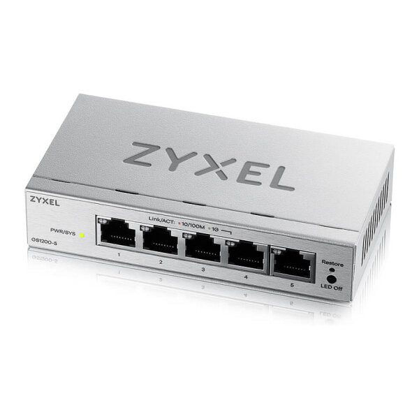 Zyxel GS1200-5V3 5 Port Smart Managed Gb Switch