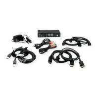ROLINE KVM-Audio-Switch Dual Head HDMI 4K60, 1 User - 2 PC