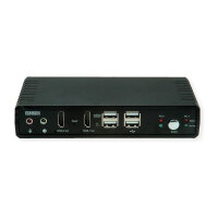ROLINE KVM-Audio-Switch Dual Head HDMI 4K60, 1 User - 2 PC