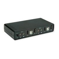 ROLINE KVM-Audio-Switch Dual Head HDMI 4K60, 1 User - 2 PC
