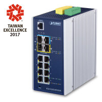 PLANET Industrial L2+ 8-Port 10/100/1000T + 2-Port