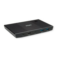 ROLINE KVM Switch, HDMI 4K, USB, 1 User - 2 Mobilgerte