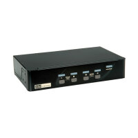 ROLINE DisplayPort USB 2.0 KVM Switch, 1 User - 4 PC