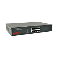 ROLINE PoE Fast Ethernet Switch 8 Port 8x PoE 48,26cm 19Zoll Einbau
