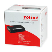 ROLINE Gigabit Ethernet Switch, Pocket, 8 Ports