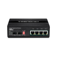 TRENDnet TI-UPG62 6-Port Gigabit Switch Ultra PoE DIN-Rail Industrial