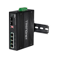 TRENDnet TI-UPG62 6-Port Gigabit Switch Ultra PoE DIN-Rail Industrial