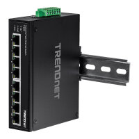 TRENDnet TI-E80 Industrial Fast Ethernet DIN-Rail Switch 8-Port