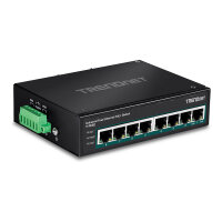 TRENDnet TI-PE80 Industrial Fast Ethernet PoE+ DIN-Rail...