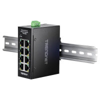 TRENDnet TI-ELC80 8-Port Ethernet Mini Switch Industrial DIN-Rail