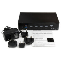 STARTECH.COM 4 Port HDMI KVM Switch - HDMI KVM Umschalter mit USB 3.0 Hub - 1080p
