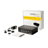 STARTECH.COM 4 Port Dual DisplayPort KVM Switch - DisplayPort 1.2 KVM - 4K 60Hz - DisplayPort Switch - USB KVM Switch