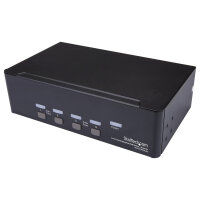 STARTECH.COM 4 Port Dual DisplayPort KVM Switch - DisplayPort 1.2 KVM - 4K 60Hz - DisplayPort Switch - USB KVM Switch
