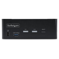 STARTECH.COM 2-Port Dual-Monitor DisplayPort KVM Switch DP 1.4 8K 60Hz 4K 144Hz 2x USB 3.2 10Gbps Ports KVM Umschalter