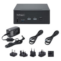 STARTECH.COM 2-Port Dual-Monitor DisplayPort KVM Switch DP 1.4 8K 60Hz 4K 144Hz 2x USB 3.2 10Gbps Ports KVM Umschalter