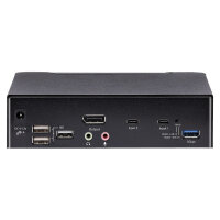 STARTECH.COM 2 Port USB C KVM Switch KVM Umschalter mit 4K 60Hz DisplayPort Thunderbolt 3/4 und USB C DP Alt Mode Audio USB A Hub