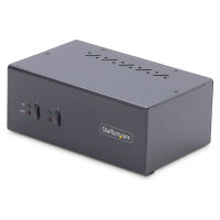 STARTECH.COM 2-Port KVM Switch Dual Monitor DisplayPort 4K 60Hz 2x USB 3.0 2x USB 2.0 Hotkey/Drucktasten KVM Umschalter 2 PC 2monito
