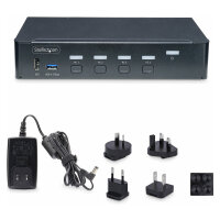 StarTech.com 4-Port DisplayPort KVM Switch/Umschalter, 4K60Hz,TAA-konform