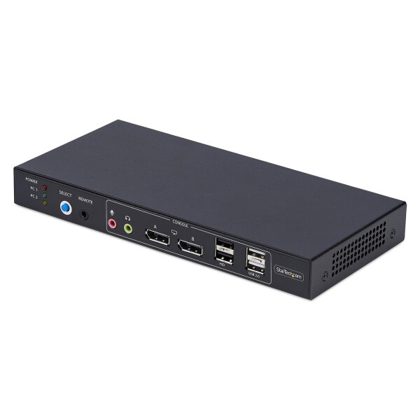 StarTech.com 2-Port Dual-Monitor DP KVM Switch w/Video Matrix, 4K 60Hz