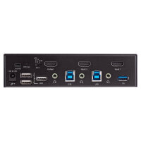 STARTECH.COM 2 Port HDMI KVM Switch - Einzelmonitor 4K 60Hz Ultra HD HDR - Desktop HDMI 2.0 KVM Switch