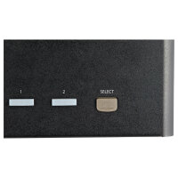 STARTECH.COM 2 Port Quad Monitor DisplayPort KVM Switch - 4K 60Hz UHD HDR - DP 1.2 KVM Umschalter - Audio - Hotkey - TAA