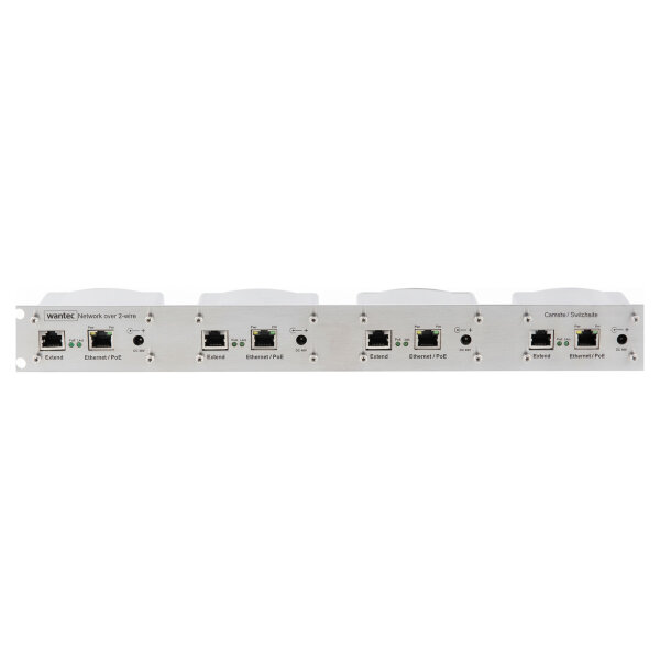 Wantec 2wIP D-Serie RJ45 19" Rackgerät 4x Sender Switchseite