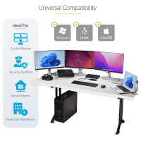 STARTECH.COM 4-Port KM Switch mit Maus-Roaming USB 3.0 Umschalter Tastatur und Maus Switch 3,5mm/USB Audio TAA Konform