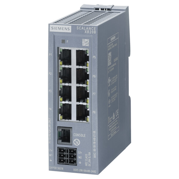 Siemens SCALANCE XB208 - Switch - managed - 8 x 10/100