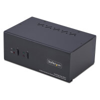 STARTECH.COM 2-Port Dual-Monitor KVM Switch DisplayPort und HDMI 4K 60Hz 5Gbps USB-Hub 2x USB-HID Hybrid KVM/Umschalter