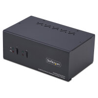 STARTECH.COM 2-Port Dual-Monitor KVM Switch DisplayPort und HDMI 4K 60Hz 5Gbps USB-Hub 2x USB-HID Hybrid KVM/Umschalter