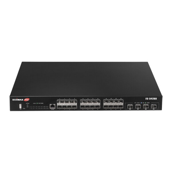 Edimax 28-Port Gigabit SFP L2+ Managed Switch mit 4 10GbE SFP+-Ports