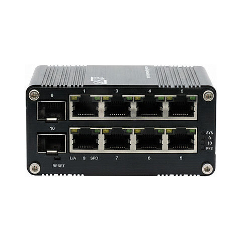 EXSYS EX-62035M-SFP 10-Port Industrial Gigabit Mini Switch, Web Managed