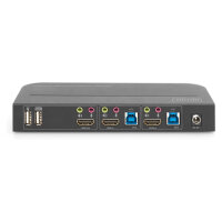 DIGITUS KVM Switch, 2x1 HDMI, HDMI Out,USB, 4Kx2K@60Hz
